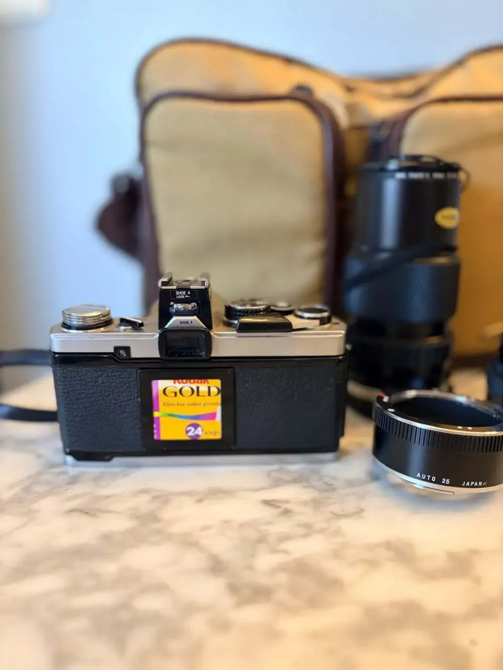 Olympus OM-2N 35mm SLR Film Camera Bundle